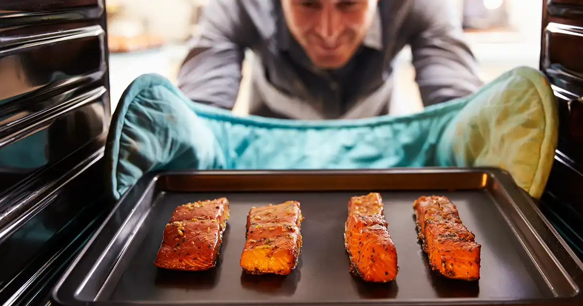 Laksefilet i ovn, perfekt stekt til 52 °C kjernetemperatur